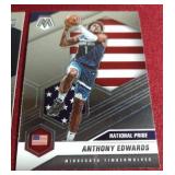 (2) Mosaic Anthony Edwards Rookie Cards - Debut & National Pride
