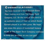 2003-04 Upper Deck Hardcourt Kevin Garnett Game-Used Floor Card