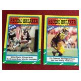 (2) 1986 Topps Football Record Breaker Cards - Payton & Dickerson