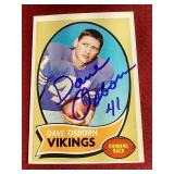 Hand-Signed Dave Osborn Card