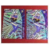 (2) 2021 Revolution Justin Jefferson Numbered Parallels - Sunburst /75 & Cosmic /100