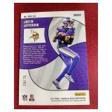 (2) 2021 Revolution Justin Jefferson Numbered Parallels - Sunburst /75 & Cosmic /100