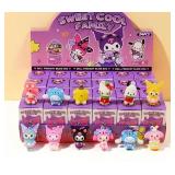 Sanrio Hello Kitty and Friends 24 Figurine Keychain Mystery Sweet Cool Family with Display Box - Brand New