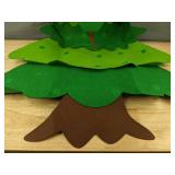 DIY Felt Christmas Tree Kit with Velcro Decorations and Lights, 42 in Tall - Brand New