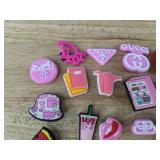 40 Designer Style Shoe Croc Charms, Pink Themed - Brand New