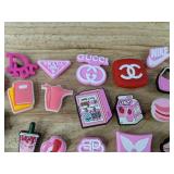 40 Designer Style Shoe Croc Charms, Pink Themed - Brand New