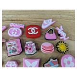 40 Designer Style Shoe Croc Charms, Pink Themed - Brand New