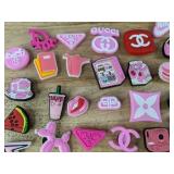 40 Designer Style Shoe Croc Charms, Pink Themed - Brand New