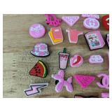 40 Designer Style Shoe Croc Charms, Pink Themed - Brand New