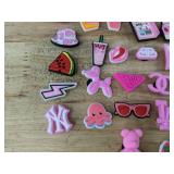 40 Designer Style Shoe Croc Charms, Pink Themed - Brand New