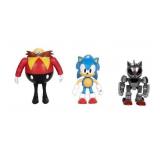 Sonic the Hedgehog Figures Featuring Sonic, Dr. Eggman, and Mecha Sonic - Brand New