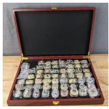 NFL Football Super Bowl Championship Ring Set - 59 Rings in Beautiful Display Case with Lombardi Trophy Packers Chiefs Raiders Patriots 49ers Brady Favre Namath Montana Mahomes Eagles - Brand New *I