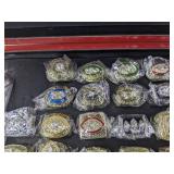NFL Football Super Bowl Championship Ring Set - 59 Rings in Beautiful Display Case with Lombardi Trophy Packers Chiefs Raiders Patriots 49ers Brady Favre Namath Montana Mahomes Eagles - Brand New *I