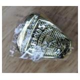 NFL Football Super Bowl Championship Ring Set - 59 Rings in Beautiful Display Case with Lombardi Trophy Packers Chiefs Raiders Patriots 49ers Brady Favre Namath Montana Mahomes Eagles - Brand New *I