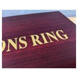 NFL Football Super Bowl Championship Ring Set - 59 Rings in Beautiful Display Case with Lombardi Trophy Packers Chiefs Raiders Patriots 49ers Brady Favre Namath Montana Mahomes Eagles - Brand New *I