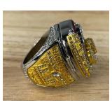 NFL Football Super Bowl Championship Ring Set - 59 Rings in Beautiful Display Case with Lombardi Trophy Packers Chiefs Raiders Patriots 49ers Brady Favre Namath Montana Mahomes Eagles - Brand New *I