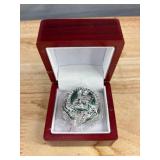 NFL Football Super Bowl Championship Ring Set - 59 Rings in Beautiful Display Case with Lombardi Trophy Packers Chiefs Raiders Patriots 49ers Brady Favre Namath Montana Mahomes Eagles - Brand New *I
