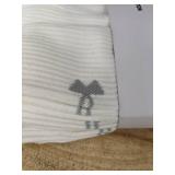 6 Pairs Under Armour UA Cotton Cushioned Crew Socks White Large - Brand New