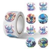 Brand New Roll of 500 Stitch Character Stickers