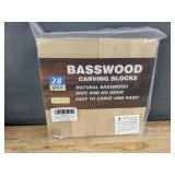28 Piece Basswood Carving Blocks Set - Brand New