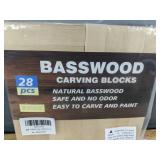 28 Piece Basswood Carving Blocks Set - Brand New