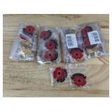 39 Red Poppy Lest We Forget Remembrance War Pins - Brand New
