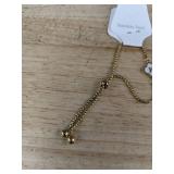 Stainless Steel Adjustable Initial H Gold Color Bracelet - Brand New