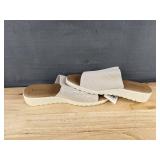 Kensie Ellie Beige Slide Sandals Women