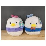 Disney FuzzAMallows Squishmallows Donald and Daisy Duck Plush Set - Brand New