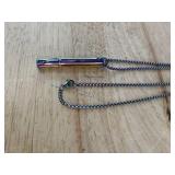 Stainless Steel Mindfulness Breathing Necklace Pendant - Brand New