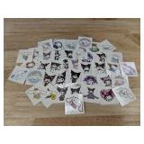 40 Cinnamoroll and Kuromi Temporary Tattoos - Brand New