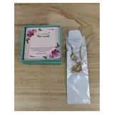 Gold-Tone Stainless Steel "B" Initial Necklace - Brand New