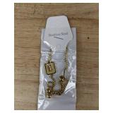 Gold-Tone Stainless Steel "B" Initial Necklace - Brand New