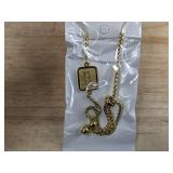 Gold-Tone Stainless Steel "B" Initial Necklace - Brand New