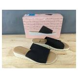Kensie Ellie Black Slide Sandals US 10 - New