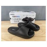 32 Degrees Cool Unisex Cushion Slide Sandals Black Size Small - New