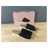 Kensie Ellie Black Slide Sandals US 8 Ladies - New