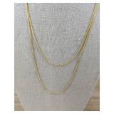 Hasumm 18K Gold Plated Double Layered Necklace - Brand New