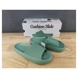 32 Degrees Cool Cushion Slide Sandals Green Size M - Brand New