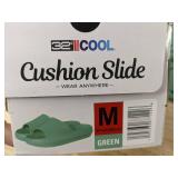 32 Degrees Cool Cushion Slide Sandals Green Size M - Brand New