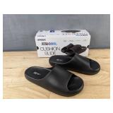 32 Degrees Cool Unisex Cushion Slide Sandals Black Size Large - Brand New