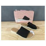 Kensie Ellie Black Slide Sandals US 9 - Brand New