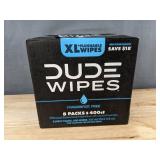400 Dude Wipes XL Flushable Wipes Fragrance Free, 8 Packs of 50 - Brand New