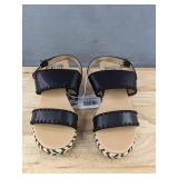 Dolce Vita Esmaya Black Wedge Sandals US 8 - Brand New