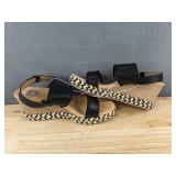 Dolce Vita Esmaya Black Wedge Sandals US 8 - Brand New