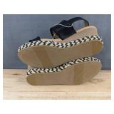 Dolce Vita Esmaya Black Wedge Sandals US 8 - Brand New