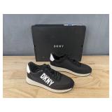 DKNY Onika Lace Up Sneakers Black Ladies US 7 - Brand New