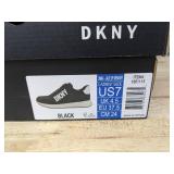 DKNY Onika Lace Up Sneakers Black Ladies US 7 - Brand New