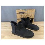 Kirkland Ladies Shearling Scalloped Edge Boot Size 10 Black