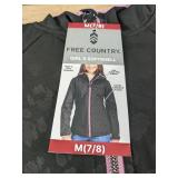 Free Country Girls Softshell Jacket M 7/8 Black Leopard Print - Brand New